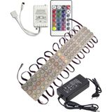 Powerr Led Aydınlatma 20 Adet 12 Volt 3 Watt 3 Lensli Rgb 3030 Smd LED Modül 24 Tuşlu Rgb Kumanda 5A Plastik Adaptör Set