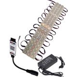 Powerr Led Aydınlatma 20 Adet 12 Volt 3 Watt 3 Lensli Rgb 3030 Smd LED Modül Bluetooth Kumanda 5A Plastik Adaptör Set