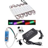 Powerr Led Aydınlatma 20 Adet 12V 3 Watt Argb Pixel Cob Modül SP621 Bluetooth Cep Telefonundan Kumandalı 5A Plastik Adaptörlü Set