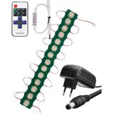 Powerr Led Aydınlatma 20 Adet 24 Volt 1,5 Watt Tek Lensli Yeşil 3030 Smd LED Modül 12A Tek Renk Rf Dimmer 2A Priz Tipi Adaptör Set