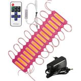 Powerr Led Aydınlatma 20 Adet 24 Volt 2 Watt Pembe Cob LED Modül 12A Tek Renk Rf Dimmer 2A Priz Tipi Adaptör Set