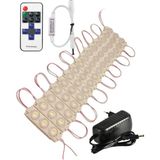 Powerr Led Aydınlatma 20 Adet 24 Volt 3 Watt 3 Lens 6500K Beyaz 3030 LED Modül 12A Tek Renk Rf Dimmer 2A Priz Tipi Adaptör Set