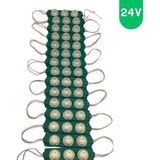 Powerr Led Aydınlatma 24 Volt 3 Watt 3 Lensli Yeşil 3030 Smd LED Modül IP65 10 Adet Modül