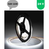 Powerr Led Aydınlatma 24 Volt 8 mm 320 Ledli Esnek Cob Şerit 6500 K Beyaz Iç Mekan 10 Metre