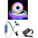 Powerr Led Aydınlatma 5 Metre 12V 12MM Iç Mekan 432 Pixel Cob Ledli SP621 Bluetooth Cep Telefonundan Kumandalı 5A Plastik Adaptörlü Set - ARGB