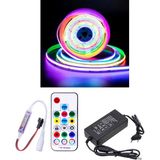 Powerr Led Aydınlatma 5 Metre 12V 12MM Iç Mekan 720 Pixel Cob Ledli 17 Tuşlu Sese ve Müziğe Duyarlı Rf Kumandalı 5A Plastik Adaptörlü Set - ARGB