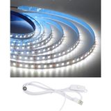 Powerr Led Aydınlatma 5 Metre 5 Volt 2835 Smd 6500 K Beyaz Iç Mekan 60 Ledli Şerit USB Li Anahtarlı Beyaz Güç Kablosu Set