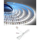 Powerr Led Aydınlatma 5 Metre 5 Volt 2835 Smd 6500 K Beyaz Iç Mekan 60 Ledli Şerit USB Li Beyaz Güç Kablosu Set