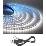 Powerr Led Aydınlatma 5 Metre 5 Volt 2835 Smd 6500 K Beyaz Iç Mekan 60 Ledli Şerit USB Li Siyah Güç Kablosu Set