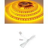 Powerr Led Aydınlatma 5 Metre 5 Volt 2835 Smd Amber Iç Mekan 60 Ledli Şerit USB Li Beyaz Güç Kablosu Set