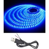 Powerr Led Aydınlatma 5 Metre 5 Volt 2835 Smd Mavi Iç Mekan 60 Ledli Şerit USB Li Siyah Güç Kablosu Set