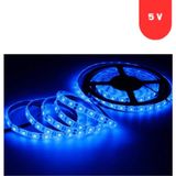 Powerr Led Aydınlatma 5 Volt 2835 Smd Mavi Iç Mekan 60 Ledli 5 Metre Şerit LED