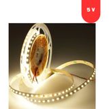 Powerr Led Aydınlatma 5 Volt 5 mm 2835 Smd 3000 K Günışığı Iç Mekan 120 Ledli 5 Metre Şerit LED