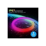 Powerr Led Aydınlatma 5V 5 Metre USB Kitli IP67 Ic-Rgb Halat Işık Pixel Neon Şerit LED Bluetoothlu ve Uzaktan Kumandalı