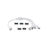 Powerr Led Aydınlatma Rgb Şerit LED Dörtlü Pin 1 Giriş 4 Çıkış Ara Bağlantılı Çoğaltıcı ve Iğne