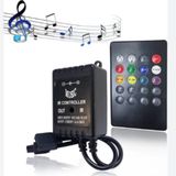 Powerr Led Aydınlatma Sese ve Müziğe Duyarlı Rgb Şerit LED Ir Kontrol 6A 12V