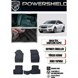 POWERSHIELD Chevrolet Cruze 2008-2016 Uyumlu Araca Özel Premium 5D Havuzlu Oto Paspas Takımı - Siyah