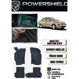 POWERSHIELD Fiat Albea 2002 ve Sonrası Uyumlu Araca Özel Premium 5D Havuzlu Oto Paspas Takımı - Siyah