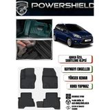 POWERSHIELD Ford C-Max 2011 ve Sonrası Araca Özel Premium 5D Havuzlu Oto Paspas Takımı - Siyah