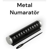 POWERSHIELD Metal Kasa Numara Çevirmeli Ayarlı Araç Içi Telefon Numaratör Park Numarası Parkmatik Notluk - Siyah