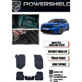 POWERSHIELD Opel Corsa F 2019 ve Sonrası Uyumlu Araca Özel Premium 5D Havuzlu Oto Paspas Takımı - Siyah