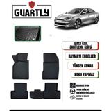 POWERSHIELD Renault Fluence 2009 ve Sonrası Uyumlu Araca Özel Premium 5D Havuzlu Oto Paspas Takımı - Siyah