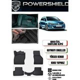 POWERSHIELD Volkswagen Golf 7 2012-2019 Arası Araca Özel Premium 5D Havuzlu Oto Paspas Takımı - Siyah