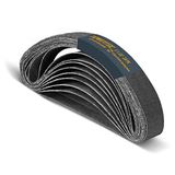 POWERTEC 46003 1 x 18 inç zımpara kayışları, 3 adet 120/240/400/600/800/1000 irmik, 18PK, silikon karbür çeşitli bıçak bileme kemer kiti iş için keskin WSSAKO81112 bıçak öğütücü eki