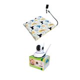 POWERTEC Evcil Hayvan İzleme Güvenlik Kamerası ve Isıtıcılı Kedi Köpek minderi set 45cmx45cm