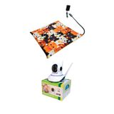 POWERTEC Evcil Hayvan İzleme Güvenlik Kamerası ve Isıtıcılı Kedi Köpek minderi set 45cmx45cmx5cm 12v