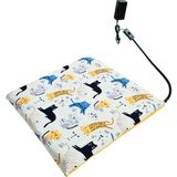 Powertec Kedi Köpek Isıtıcılı Minder 45 x 45 cm 12 Volt Su Geçirmez Oxford Malzeme ile Dayanıklı