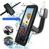 Powertec Motosiklet Ayna Bağlantılı Telefon Tutucu Kapaklı Dokunmatik Ekran Uyumlu Su Geçirmez