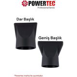 Powertec Saç Bakım Seti 2 Adet Dar+Geniş Fön Başlığı Kokusuz Plastik Malzeme ile Tüm Modellerle Uyumlu