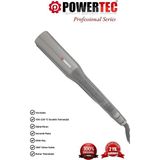 Powertec TR-2840 Buharlı Saç Düzleştirici 40 mm Seramik Plaka ile 100-230°C Isı Ayarı ve Dijital Ekran - Gri - Standart