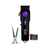 Powertec Tr-2900 Profesyonel Rgb'li Düz Ve Ara Makas Hediyeli 14 Taraklı Tıraş Makinesi siyah