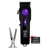 Powertec Tr-2900 Profesyonel Rgb'li Düz Ve Ara Makas Hediyeli 14 Taraklı Tıraş Makinesi
