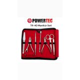 POWERTEC TR-40 Manikür Pedikür Seti 7 Parça El Ayak Tırnak Manikür Pensi Takımı Çantalı
