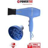 Powertec TR-501 Mavi Profesyonel Fön Makinesi + Başlık