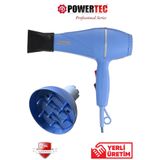 Powertec TR-501 Mavi Profesyonel Fön Makinesi + Başlık