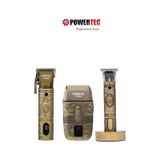 Powertec TR-8500 Saç Kesme Makinesi + TR-1818 Sakal Ense Çizim Makinesi + TR-950 Günlük Sakal Tıraş Makinesi altin