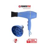 Powertec TR501 + Başlıklı 2500 W Profesyonel Saç Kurutma ve Fön Makinesi + Vigo mavi