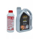 Powerten 20W50 Motor Yağı 4 Litre + Kırmızı Antifriz -40 1.5 Litre 2026