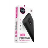 Powerway 10.000 Mah Kablolu Dijital Göstergeli Gerçek 10.000 Mah Garantili İnce Tasarım TX108 Siyah Powerbank