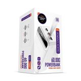 POWERWAY 60.000 Mah Pd 22.5w Kablolu 3.0 Hızlı Şarj Gerçek 60.000 Mah Garantili Işıklı Qc60 Beyaz Powerbank