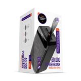 POWERWAY 60.000 Mah Pd 22.5w Kablolu 3.0 Hızlı Şarj Gerçek 60.000 Mah Garantili Işıklı Qc60 Siyah Powerbank