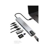 Powerway 8 İn 1 Type-c Hub Dönüştürücü 4k Hdmi Usb Micro Sd Gigabyte Ethernet