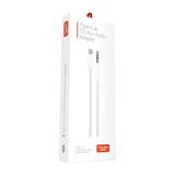 Powerway AC06 Type-C To Aux Çevirici Tüm Cihazlarla Uyumlu Samsung Xiaomi Beyaz 3.5 mm Jack Dönüştürücü Aux Kablosu