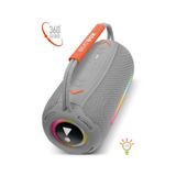 Powerway BeatBox Gri Led Işıklı Dayanıklı Ses Bombası Usb Sd Aux FM Radyo Bluetooh Hoparlör