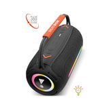 Powerway BeatBox Siyah Led Işıklı Dayanıklı Ses Bombası Usb Sd Aux FM Radyo Bluetooh Hoparlör
