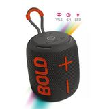 Powerway Bold Siyah Taşınabilir Ses Bombası Kablosuz Bluetooth Hoparlör Speaker Yüksek Sesli